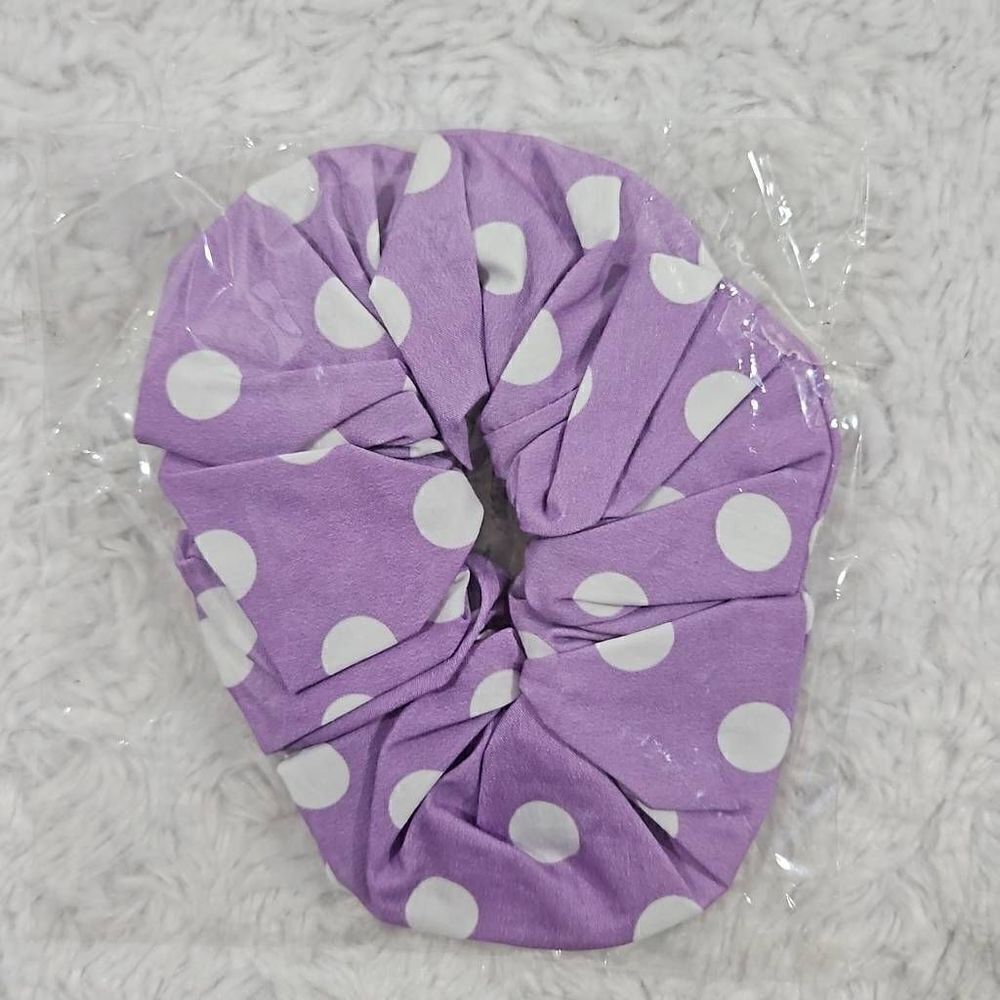 Lemlem Scrunchie NWOT Purple Polka Dotted